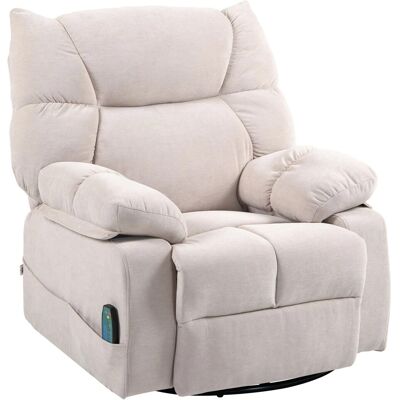 HOMCOM Relaxsessel mit Massagefunktion Elektrisch Drehbar mit Federsystem Beige HOMCOM Relaxsessel mit Massagefunktion Elektrisch Drehbar mit Federsystem Beige