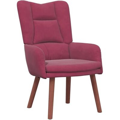 vidaXL Relaxsessel Weinrot 63 x 67 x 94 cm Samt 42001808 vidaXL Relaxsessel Weinrot 63 x 67 x 94 cm Samt 42001808