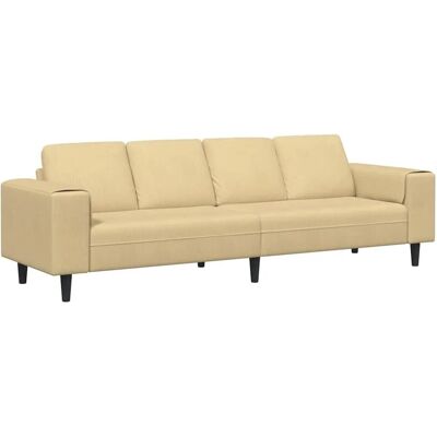 vidaXL Sofa mit Kissen Grau-Grün 250 x 77 x 76 cm Cordstoff 3335104 vidaXL Sofa mit Kissen Grau-Grün 250 x 77 x 76 cm Cordstoff 3335104