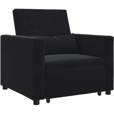 vidaXL Einzel-Schlafsofa mit Rädern Schwarz 90 x 165 x 87 cm Samt 42002703 vidaXL Einzel-Schlafsofa mit Rädern Schwarz 90 x 165 x 87 cm Samt 42002703