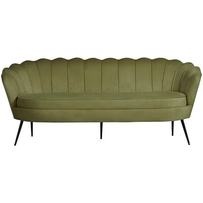ebuy24 Nice Sofa 3 Personen Velour Grün ebuy24 Nice Sofa 3 Personen Velour Grün