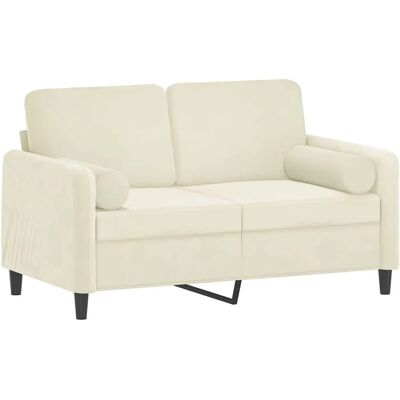 vidaXL Zweisitzer Creme Samtsofa - Sofa vidaXL Zweisitzer Creme Samtsofa - Sofa