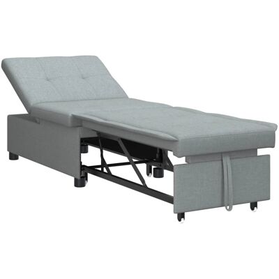 vidaXL Schlafsofa Hellgrau 194 x 50 x 82 cm Sperrholz 42008582 vidaXL Schlafsofa Hellgrau 194 x 50 x 82 cm Sperrholz 42008582