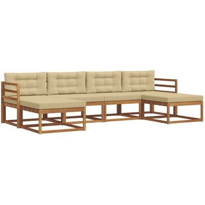 vidaXL Sofa Set mit Kissen 16-Tlg Natur und Beige 3367951 vidaXL Sofa Set mit Kissen 16-Tlg Natur und Beige 3367951