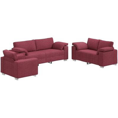Vidaxl Wind Sofagarnitur - Modernes Design, Helles Rot, 6 Plätze Vidaxl Wind Sofagarnitur - Modernes Design, Helles Rot, 6 Plätze