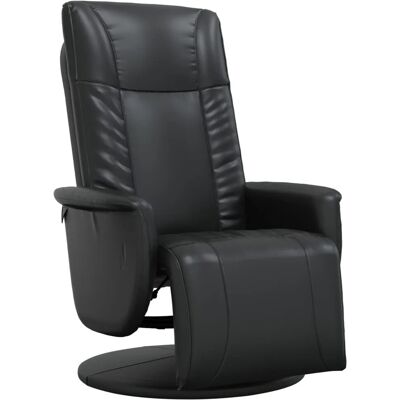 vidaXL Relaxsessel mit Fußteil Schwarz Kunstleder 356509 vidaXL Relaxsessel mit Fußteil Schwarz Kunstleder 356509