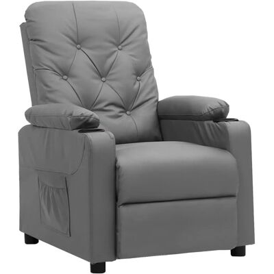 vidaXL Graue Polstermöbel in Kunstleder - Relaxsessel vidaXL Graue Polstermöbel in Kunstleder - Relaxsessel