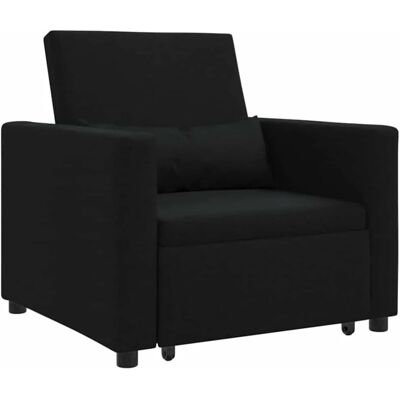 vidaXL Einzel-Schlafsofa mit Rädern Schwarz 90 x 165 x 87 cm Stoff 42002686 vidaXL Einzel-Schlafsofa mit Rädern Schwarz 90 x 165 x 87 cm Stoff 42002686