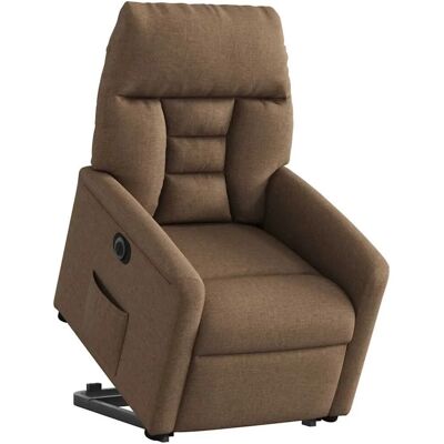 vidaXL Relaxsessel mit Aufstehhilfe Elektrisch Braun Stoff 3303056 vidaXL Relaxsessel mit Aufstehhilfe Elektrisch Braun Stoff 3303056