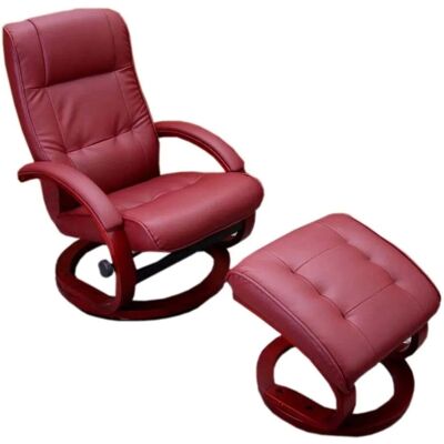 MCW Relaxsessel Aprilia mit Hocker Bordeaux MCW Relaxsessel Aprilia mit Hocker Bordeaux