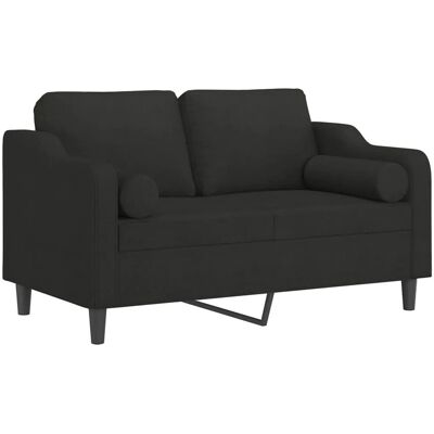 VIDAXL Moderner 2-Sitzer mit Kissen - Schwarz VIDAXL Moderner 2-Sitzer mit Kissen - Schwarz