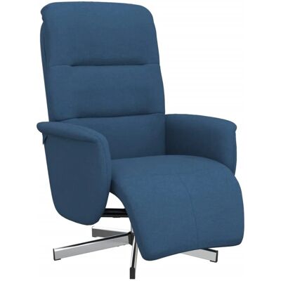vidaXL Kobaltblaues Stoff-Recliner mit Fußstütze vidaXL Kobaltblaues Stoff-Recliner mit Fußstütze