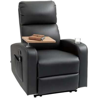 HOMCOM Massagesessel Stahl Mikrofaserstoff 77L x 93B x 105H cm Schwarz HOMCOM Massagesessel Stahl Mikrofaserstoff 77L x 93B x 105H cm Schwarz