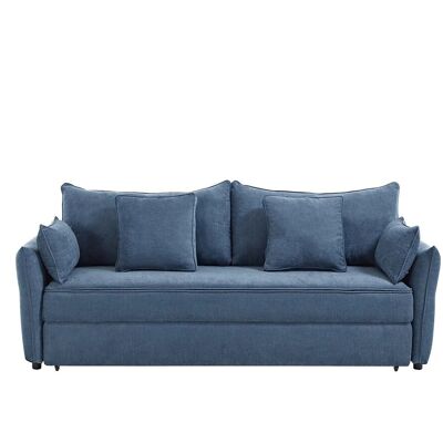 Vente-unique Schlafsofa Sitala Blau 220 cm Vente-unique Schlafsofa Sitala Blau 220 cm