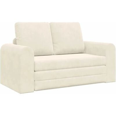 vidaXL Schlafsofa 60cm Creme Samt 4106690 vidaXL Schlafsofa 60cm Creme Samt 4106690