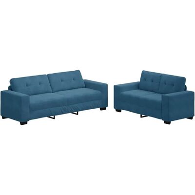 vidaXL Samt 2-teiliges Sofa-Set - Modernes Design, Rot, Für 5 Personen vidaXL Samt 2-teiliges Sofa-Set - Modernes Design, Rot, Für 5 Personen