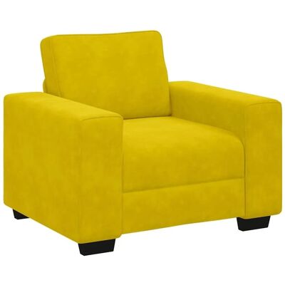 vidaXL Sessel Gelb 100x77x82 cm Samt 4105253 vidaXL Sessel Gelb 100x77x82 cm Samt 4105253