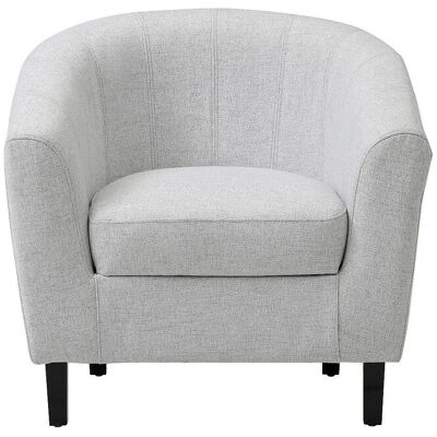 Vente-unique Sessel Mit Gerader Rückenlehne Cristobal Hellgrau 78 cm Vente-unique Sessel Mit Gerader Rückenlehne Cristobal Hellgrau 78 cm