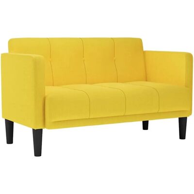 vidaxl Gelb 111cm Polyesterstoff Sofa - Sofa vidaxl Gelb 111cm Polyesterstoff Sofa - Sofa