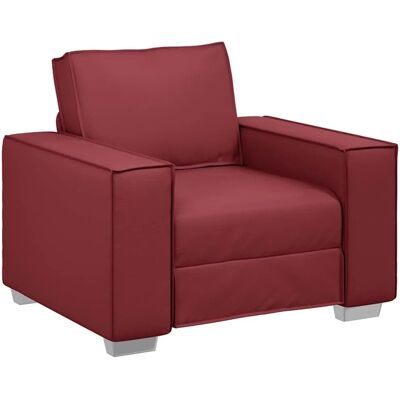 vidaXL Sofa Weinrot Metall, Holz, Textilene, Schaumstoff - Sofa vidaXL Sofa Weinrot Metall, Holz, Textilene, Schaumstoff - Sofa