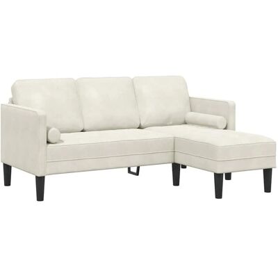 Vidaxl Moderner Creme Polyester-Sofa - Sofa Vidaxl Moderner Creme Polyester-Sofa - Sofa