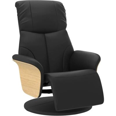 Vidaxl Schwarzer Relaxsessel mit Fußstütze Vidaxl Schwarzer Relaxsessel mit Fußstütze