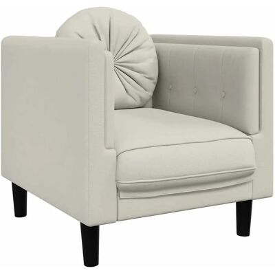 vidaXL Sessel mit Samtkissen Creme - Sessel vidaXL Sessel mit Samtkissen Creme - Sessel