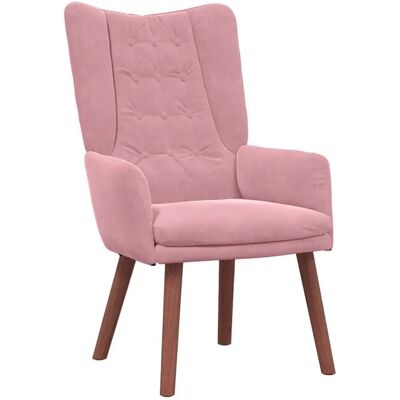 vidaXL Relaxsessel Rosa 63 x 67 x 94 cm Samt 42001818 vidaXL Relaxsessel Rosa 63 x 67 x 94 cm Samt 42001818