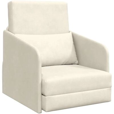 Vidaxl Schlafsofa 2-in-1 Creme 65x80x83 cm Samt Vidaxl Schlafsofa 2-in-1 Creme 65x80x83 cm Samt