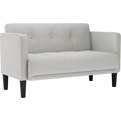 vidaXL Zweisitzer-Sofa Wolkengrau 111 cm Stoff 4100568 vidaXL Zweisitzer-Sofa Wolkengrau 111 cm Stoff 4100568