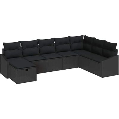 Vidaxl - 8-teilige Poly-Rattan Garten-Sofa-Gruppe - Schwarze Kissen Vidaxl - 8-teilige Poly-Rattan Garten-Sofa-Gruppe - Schwarze Kissen