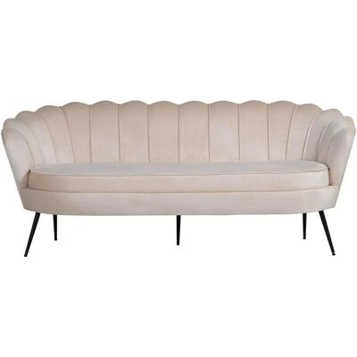 Nice 3-Sitzer Velourssofa - Sofa Nice 3-Sitzer Velourssofa - Sofa