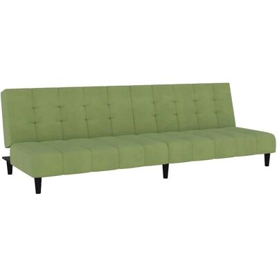 vidaXL Schlafsofa 2-Sitzer Hellgrün Samt 375766 vidaXL Schlafsofa 2-Sitzer Hellgrün Samt 375766