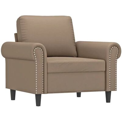 vidaXL Sessel Cappuccino-Braun 60 cm Kunstleder 359498 vidaXL Sessel Cappuccino-Braun 60 cm Kunstleder 359498