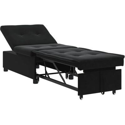 vidaXL Schlafsofa Schwarz 194 x 67 x 82 cm Samt 42008600 vidaXL Schlafsofa Schwarz 194 x 67 x 82 cm Samt 42008600