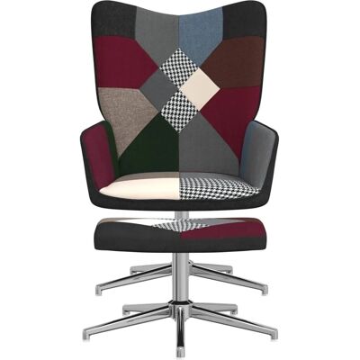 vidaXL Relaxsessel mit Hocker Patchwork Stoff Modell 8 vidaXL Relaxsessel mit Hocker Patchwork Stoff Modell 8