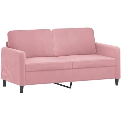 vidaXL 2-Sitzer rosa Samtsofa - Sofa vidaXL 2-Sitzer rosa Samtsofa - Sofa