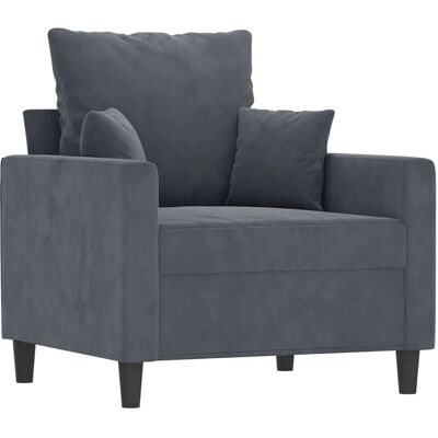 vidaXL 2-Sitzer-Sofa Samt Dunkelgrau - Sofa vidaXL 2-Sitzer-Sofa Samt Dunkelgrau - Sofa