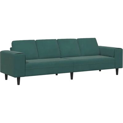 vidaXL Wohnzimmer Couch Dunkelgrün 250 x 77 x 76 cm 3335093 vidaXL Wohnzimmer Couch Dunkelgrün 250 x 77 x 76 cm 3335093