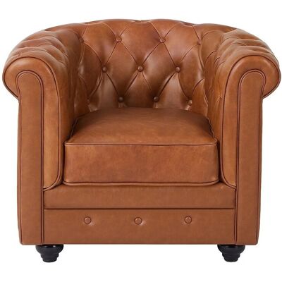 Vente-unique Chesterfield Ledersofa Camel - Sofa Vente-unique Chesterfield Ledersofa Camel - Sofa