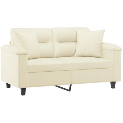 vidaXL 2-Sitzer Sofa Creme Kunstleder - Sofa vidaXL 2-Sitzer Sofa Creme Kunstleder - Sofa