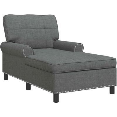 vidaXL Lounge-Liege mit Kissen Dunkelgrau 91 x 157 x 91 cm Stoff 42022931 vidaXL Lounge-Liege mit Kissen Dunkelgrau 91 x 157 x 91 cm Stoff 42022931