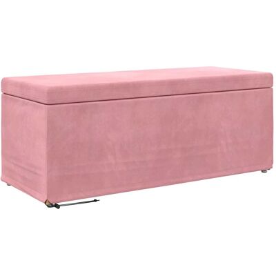 vidaXL Hocker Rosa 101 x 41 x 40 cm Samt und Engineering Holz 876798 vidaXL Hocker Rosa 101 x 41 x 40 cm Samt und Engineering Holz 876798