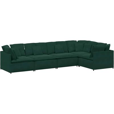 vidaXL Modulares Sofa mit Kissen Samt Dunkelgrün - Sofa Typ vidaXL Modulares Sofa mit Kissen Samt Dunkelgrün - Sofa Typ