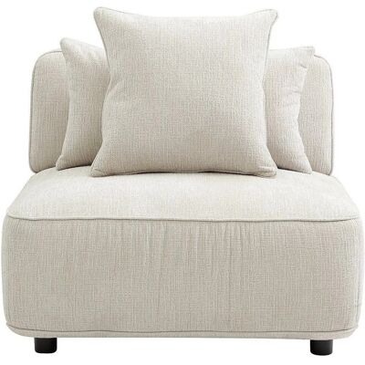 Vente-unique Sessel Mit Gerader Rückenlehne Lelaco Beige 91 cm Vente-unique Sessel Mit Gerader Rückenlehne Lelaco Beige 91 cm