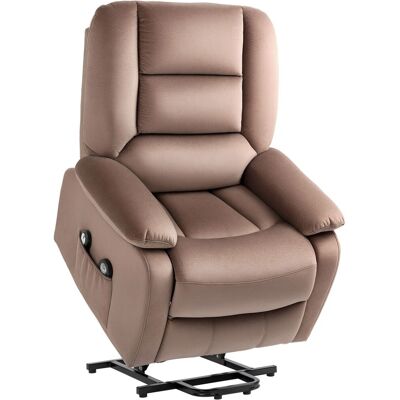 HOMCOM Fernsehsessel mit Aufstehhilfe Polyester Stahl Braun 90L x 93B x 110H cm HOMCOM Fernsehsessel mit Aufstehhilfe Polyester Stahl Braun 90L x 93B x 110H cm