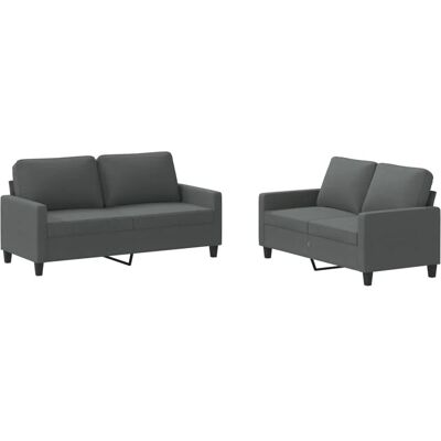 vidaXL 2-teiliges graues Stoffsofa-Set - Bequeme Entspannung vidaXL 2-teiliges graues Stoffsofa-Set - Bequeme Entspannung