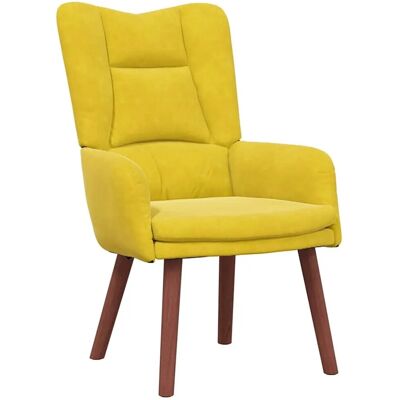 vidaXL Relaxsessel Gelb 63 x 67 x 94 cm Samt 42001810 vidaXL Relaxsessel Gelb 63 x 67 x 94 cm Samt 42001810