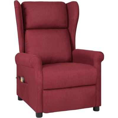 vidaXL Massagesessel Weinrot Stoff 348519 vidaXL Massagesessel Weinrot Stoff 348519