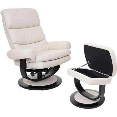 MCW Relaxsessel C16 Hocker mit Staufach Kunstleder Creme MCW Relaxsessel C16 Hocker mit Staufach Kunstleder Creme